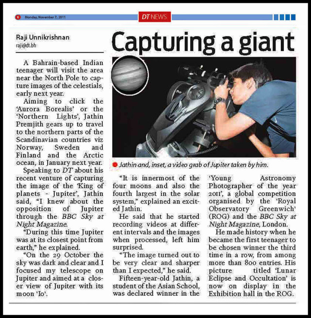 DAILY TRIBUNE Article, Capturing a Giant